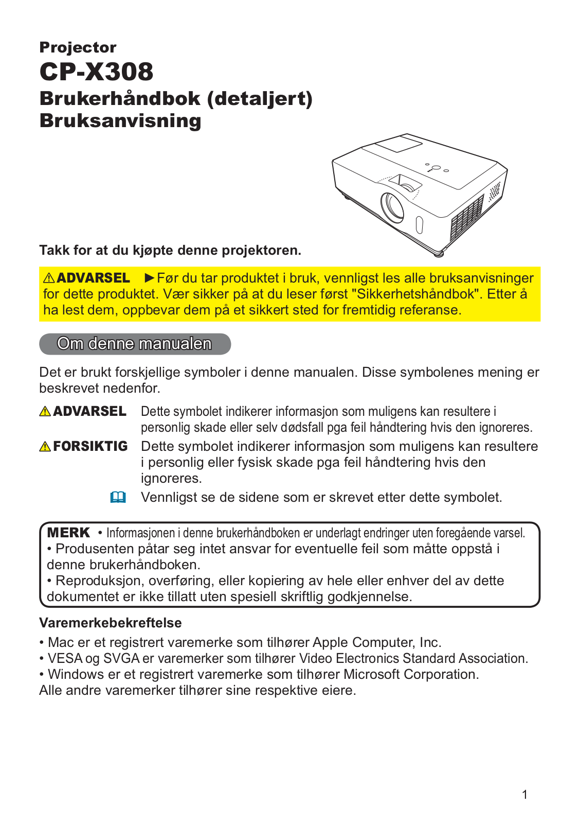 Hitachi CP-X308WF User Manual