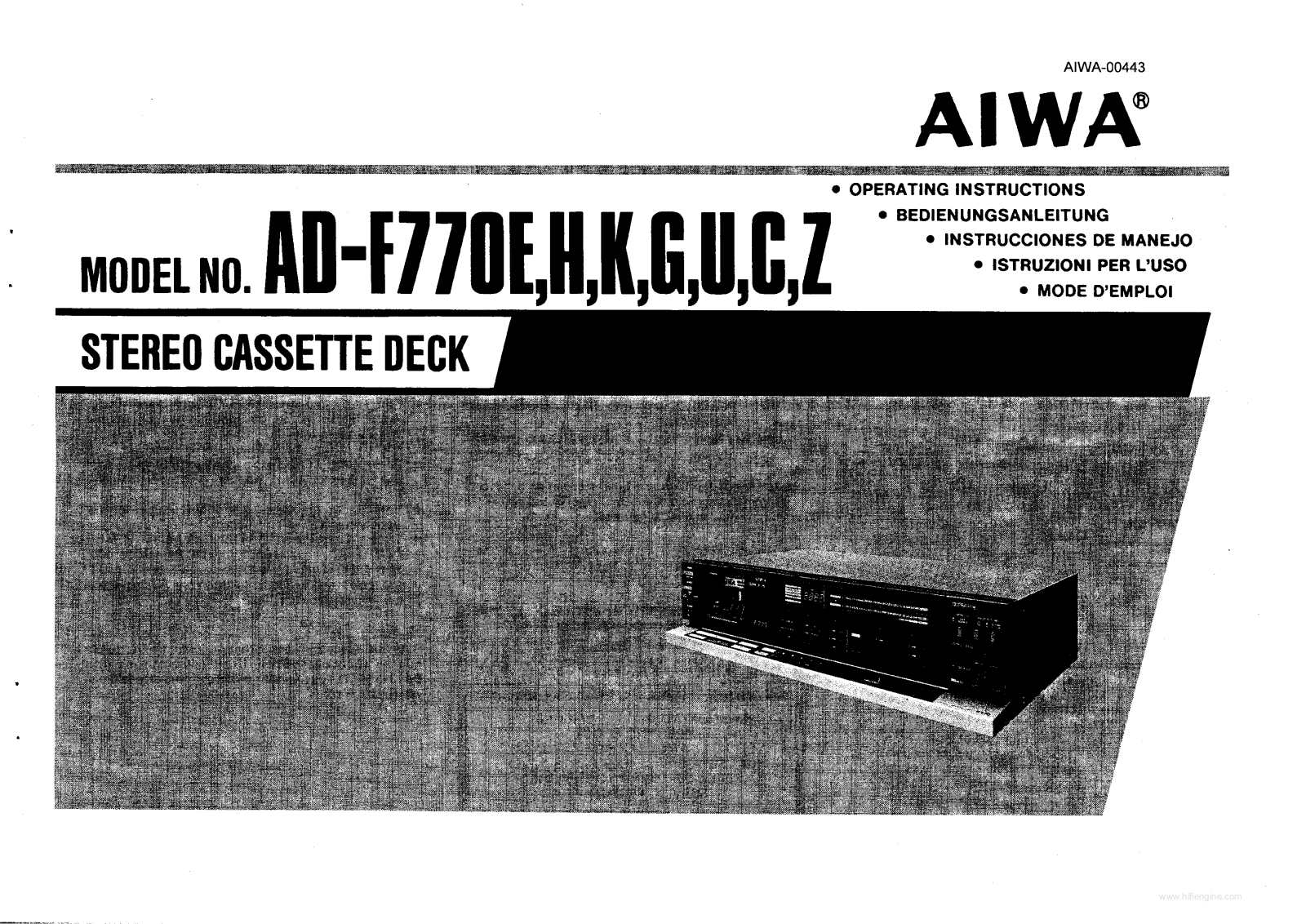 aiwa ad-f770 Operating Instruction