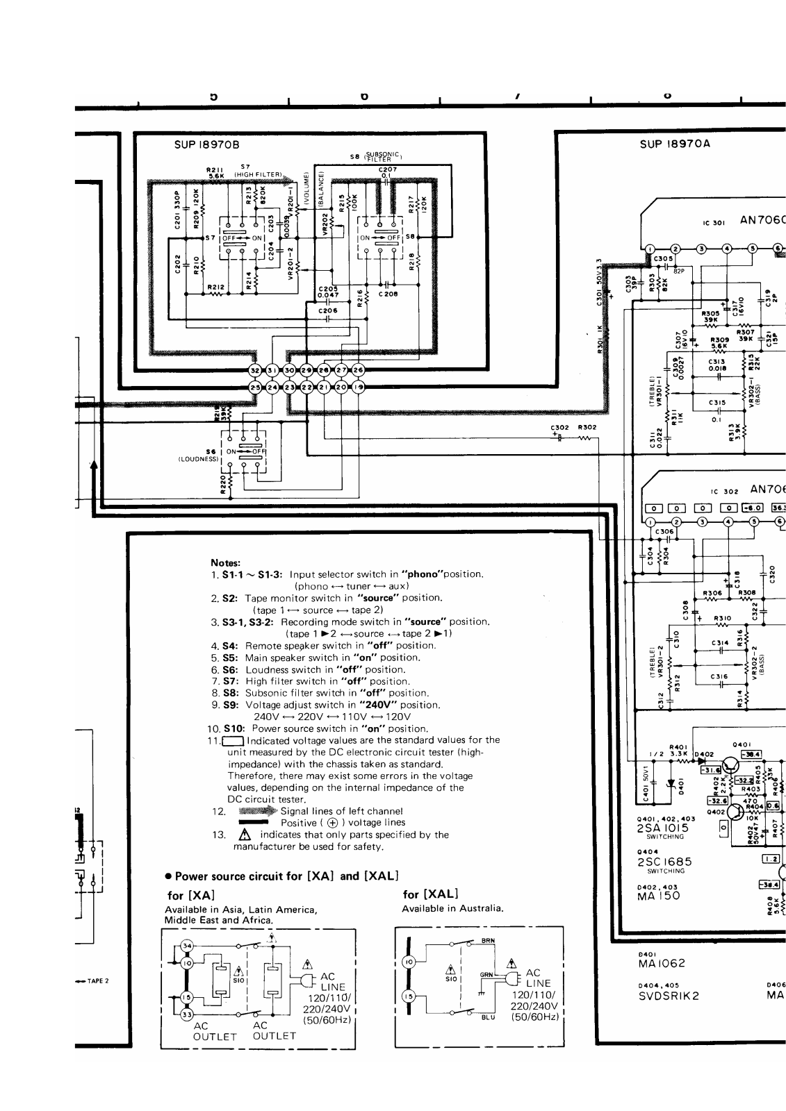 Technics SUZ-2 Schematic