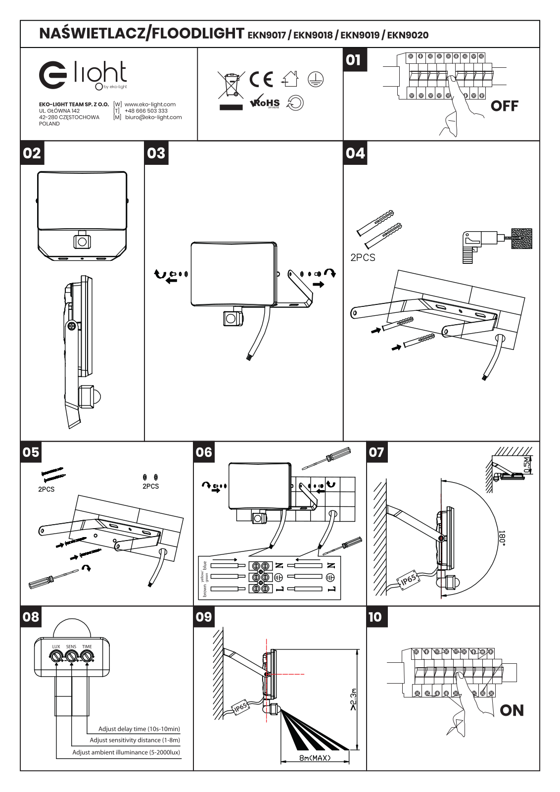 Elight EKN9017, EKN9018, EKN9019, EKN9020 User guide - ManualMachine.com