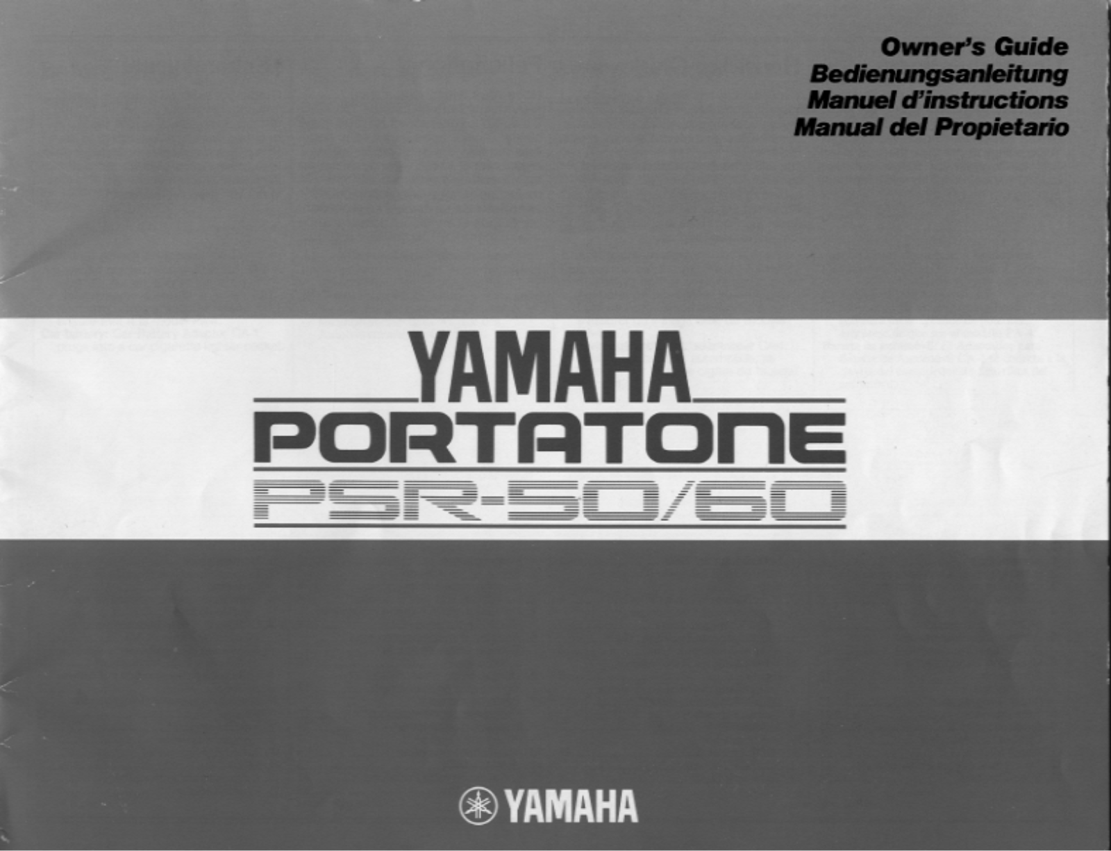 Yamaha PSR-60E, PSR-60 User Manual