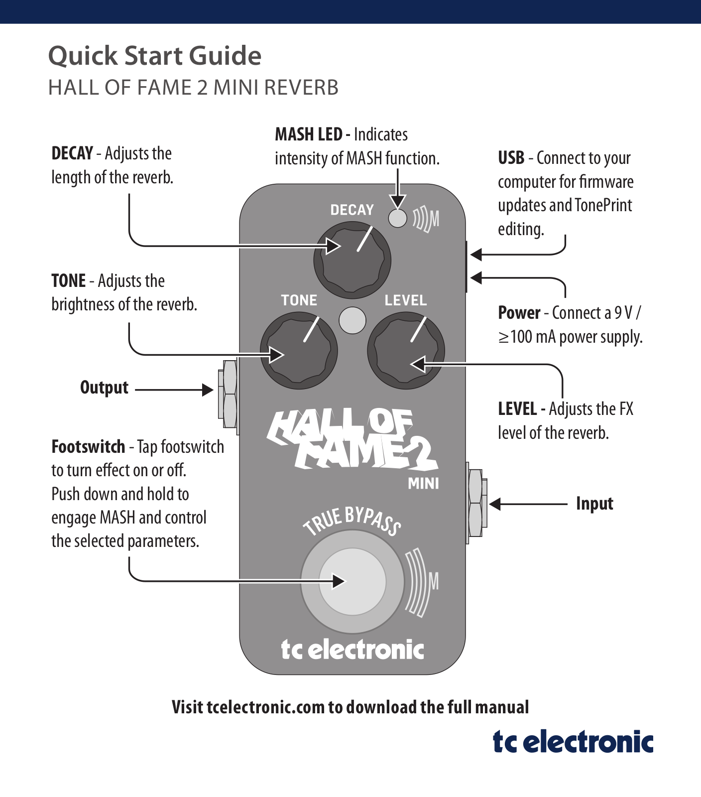 TC Electronic Hall of Fame 2 Mini User manual