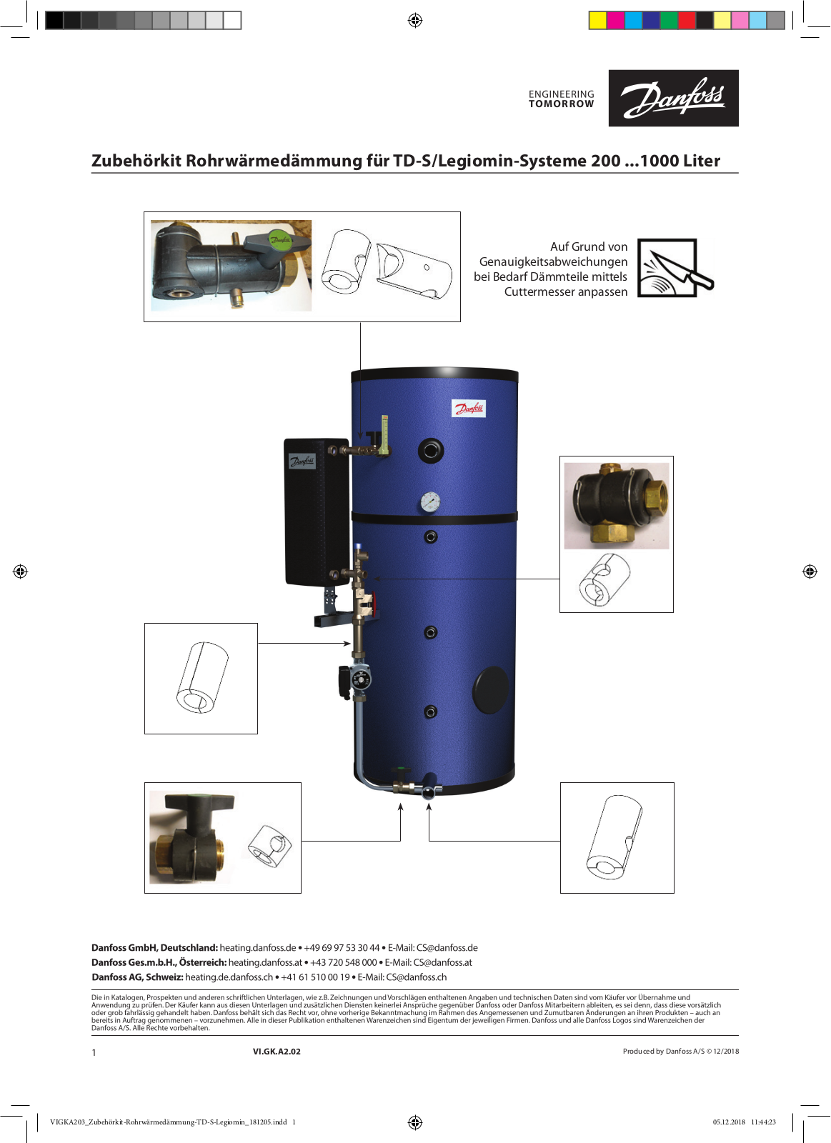 Danfoss Zubehörkit Rohrwärmedämmung für TD-S Installation guide