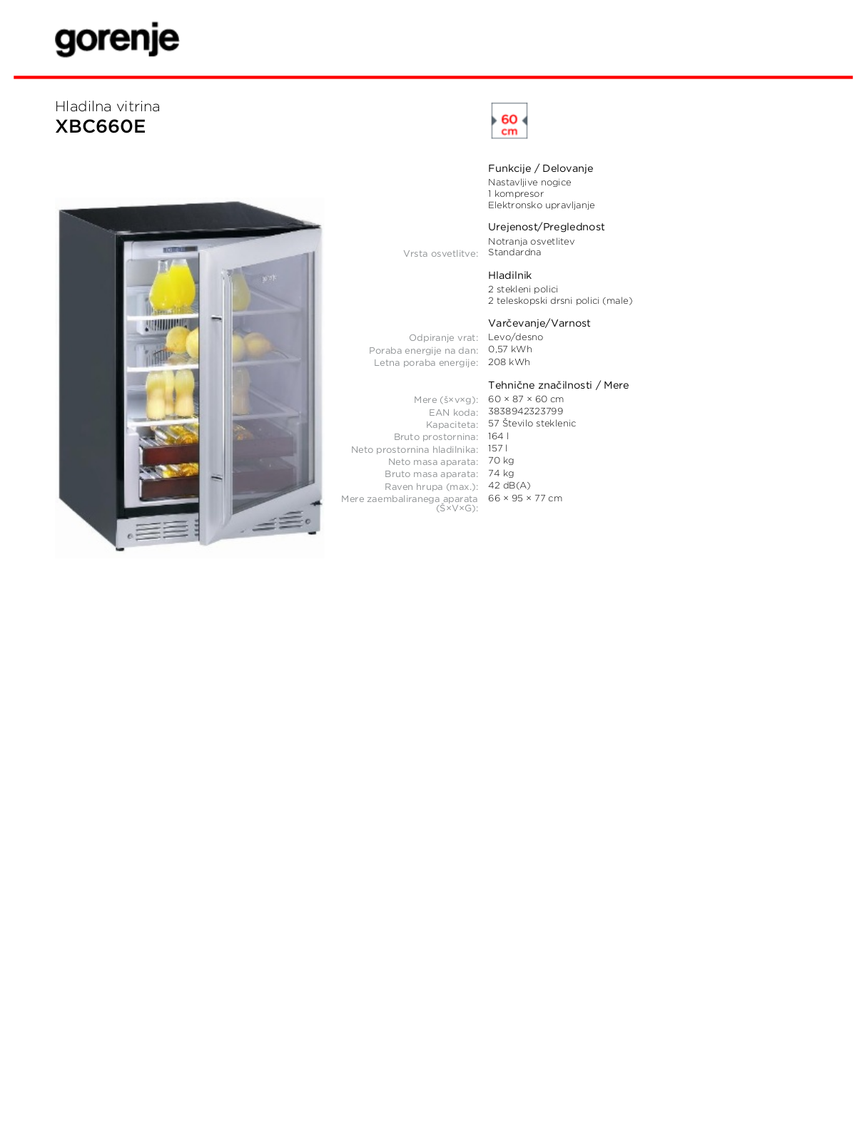 Gorenje XBC660E BROCHURE