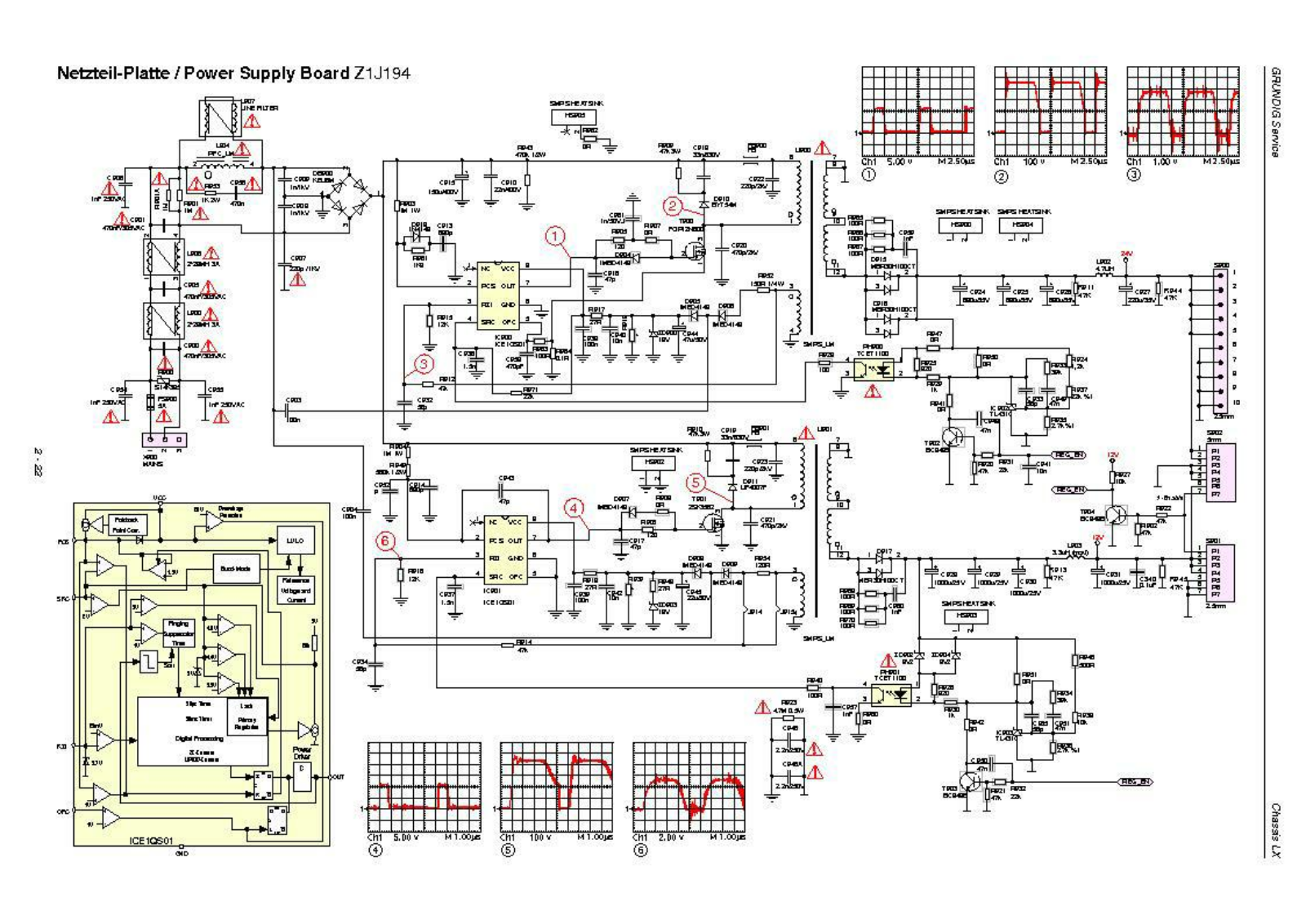 Beko Z1J194-PSU Schematic