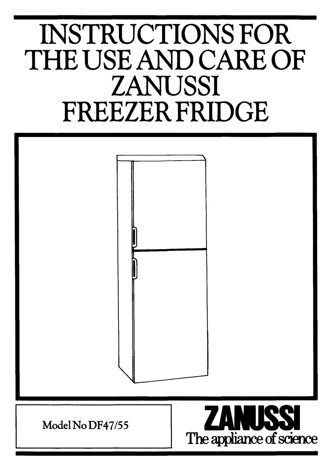 Zanussi DF55 User Manual