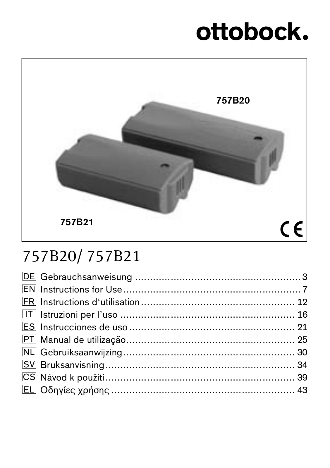 Otto Bock 757B20, 757B21 Instruction Manual - ManualMachine.com