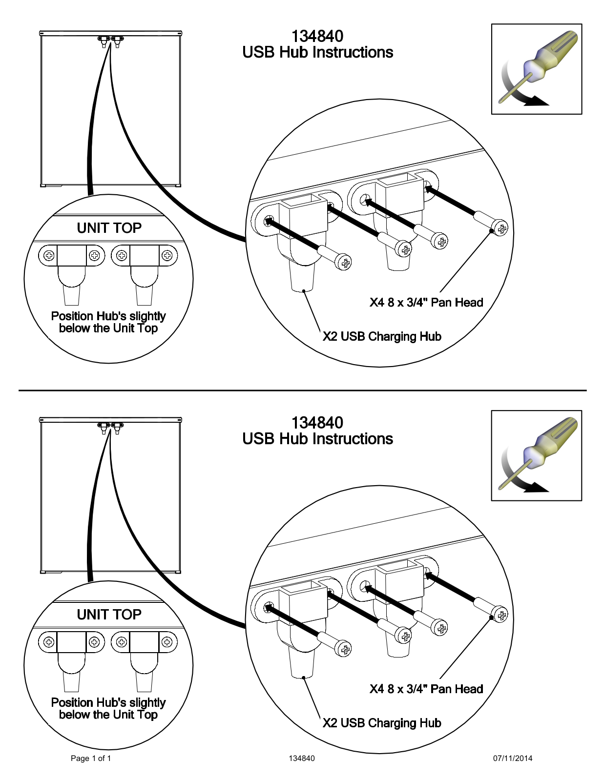 Ashley B44691 Assembly Guide