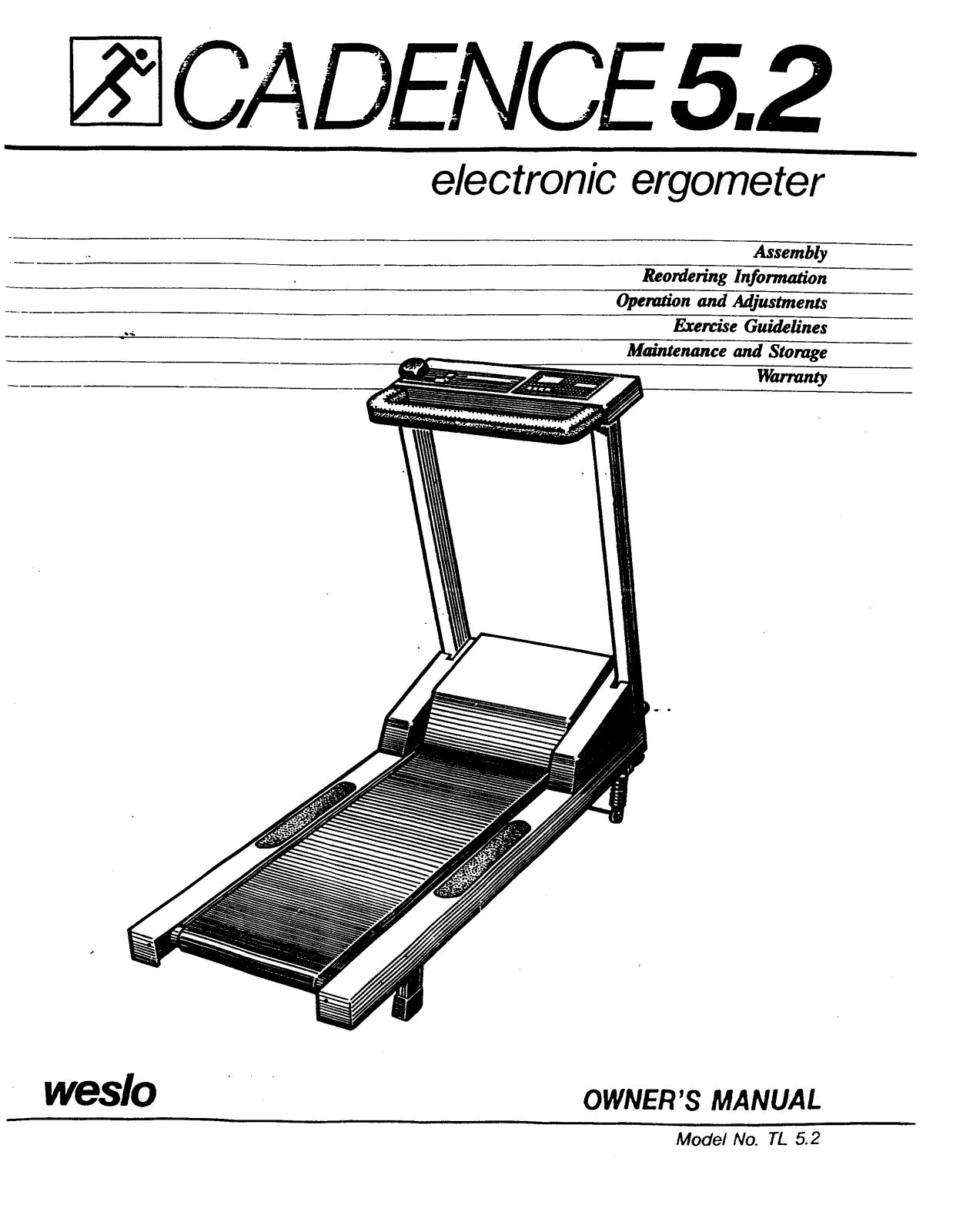 Weslo TL5.2 Owner's Manual