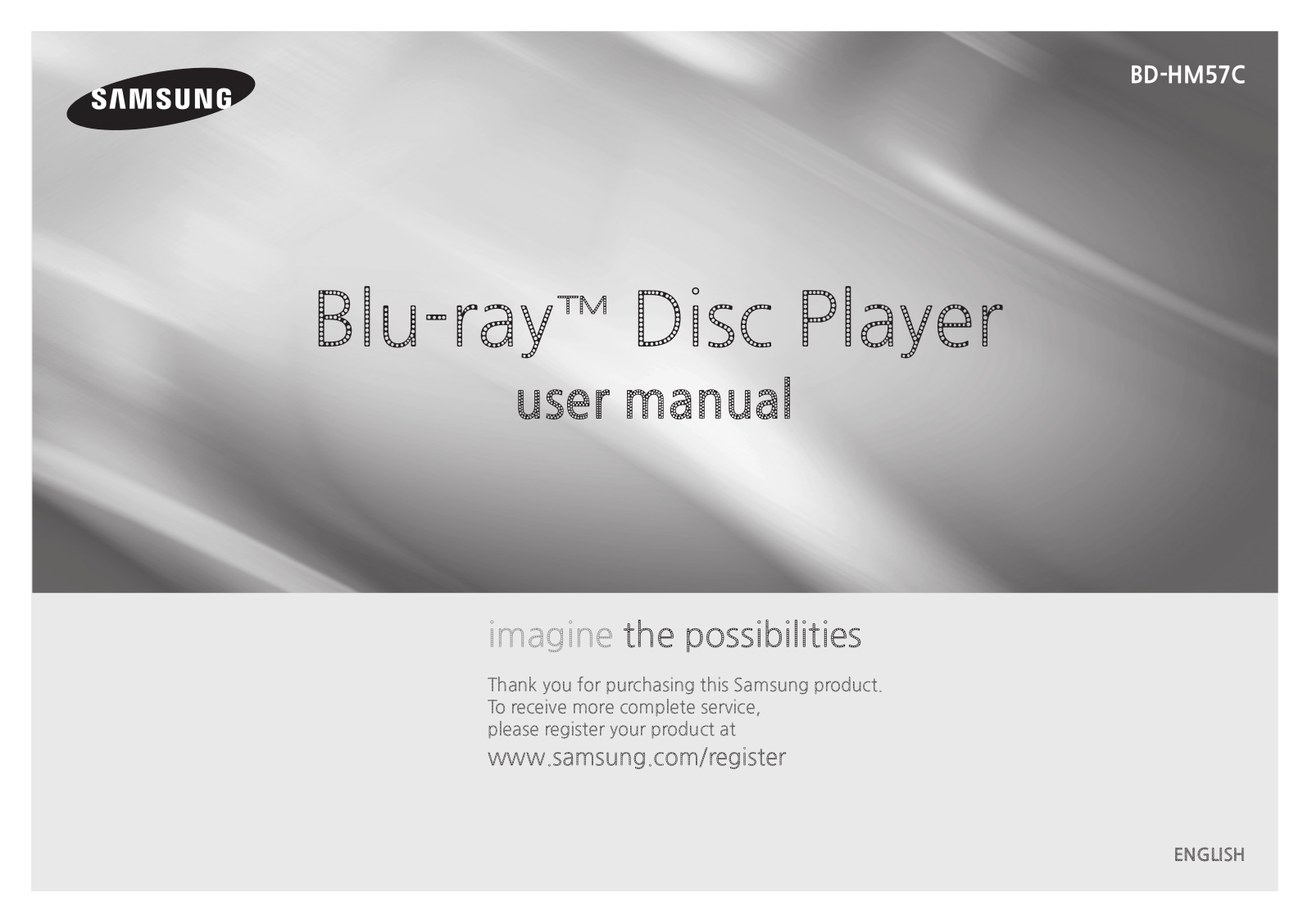 Samsung BD-HM57C-ZA User Manual