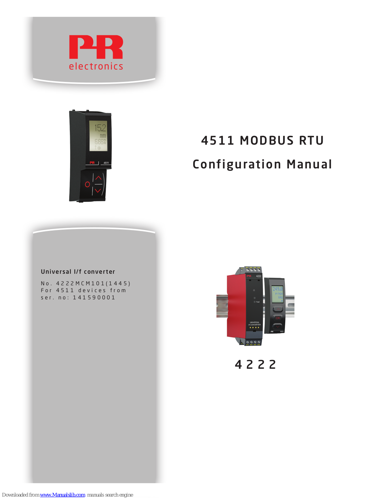 PR 4222, 4511 Configuration Manual - ManualMachine.com