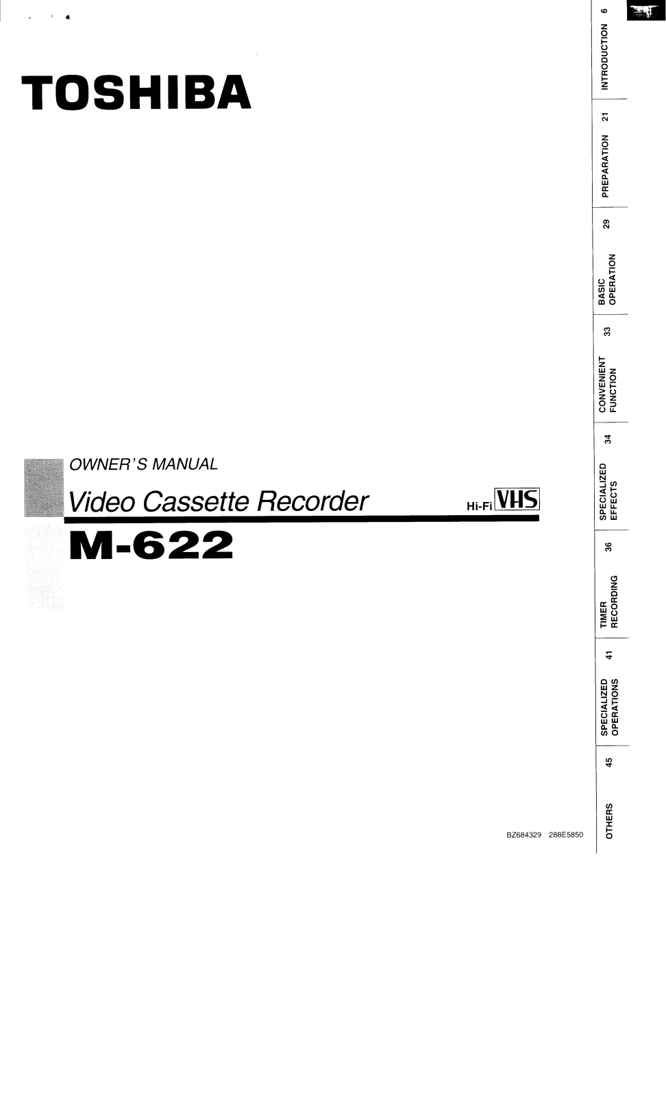 Toshiba M622 User Manual