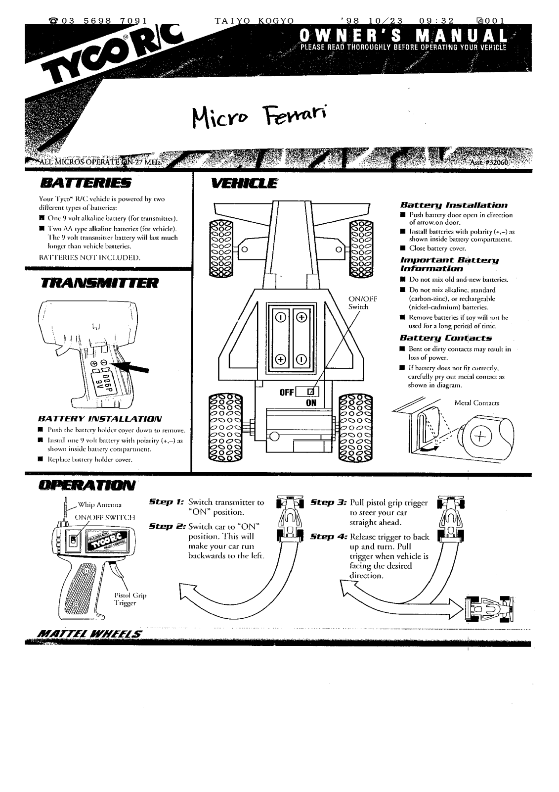 Taiyo 983249 User Manual