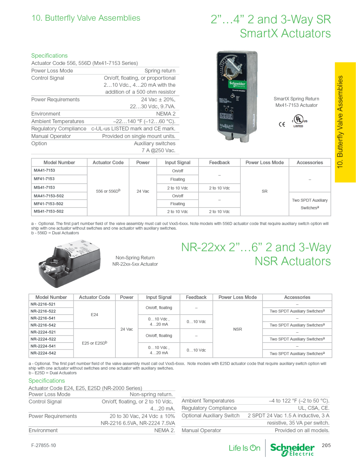 Schneider Electric VAF-6210-556-L-11 Catalog Page