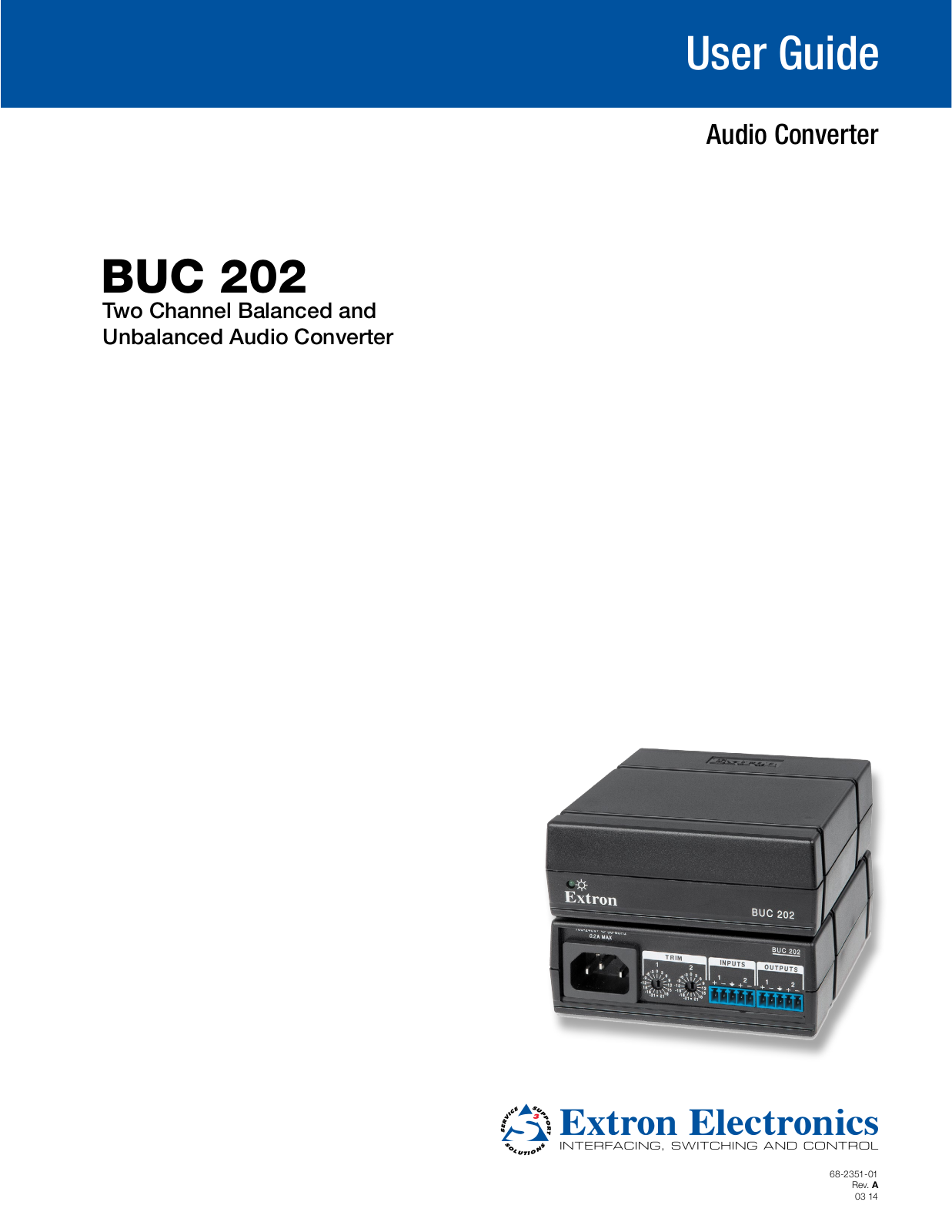 Extron electronic BUC 202 User Manual