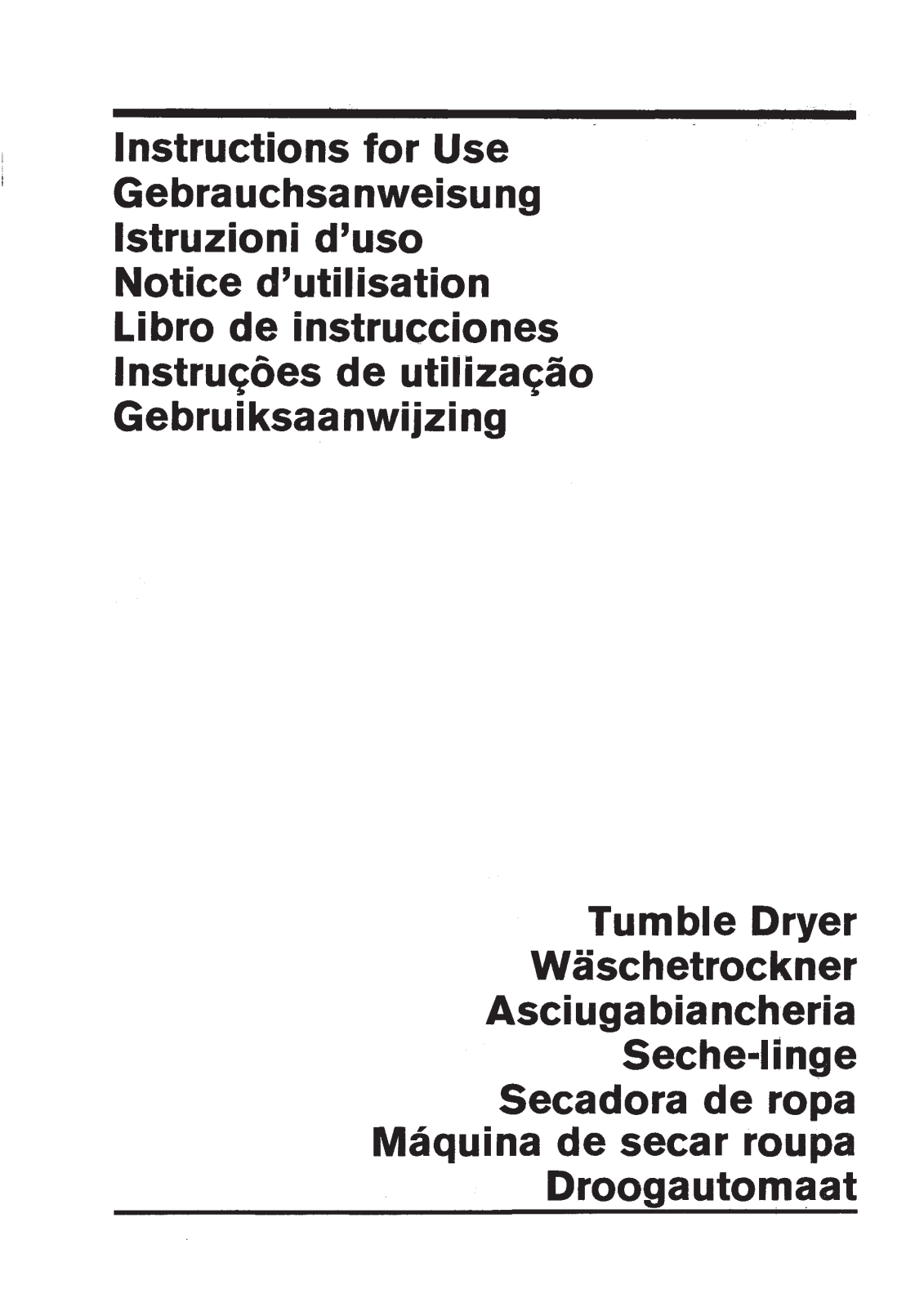 Smeg DRY2005 User Manual