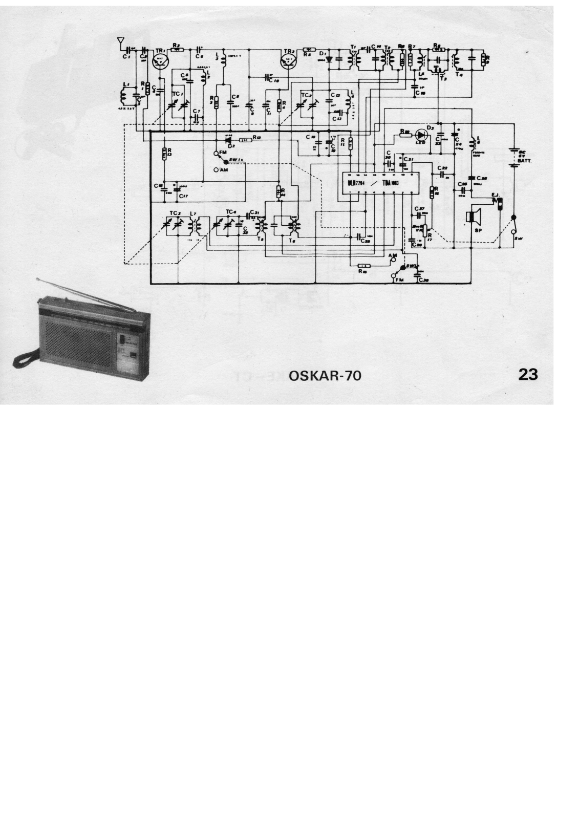 OSKAR 70 Schematic