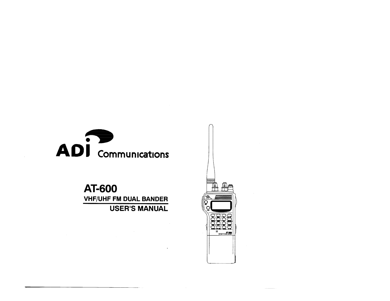 Adi communications AT-600 User Manual