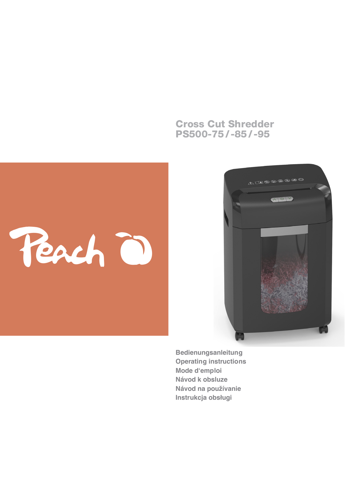 Peach PS500-75, PS500-85, PS500-95 Operating instructions - ManualMachine.com