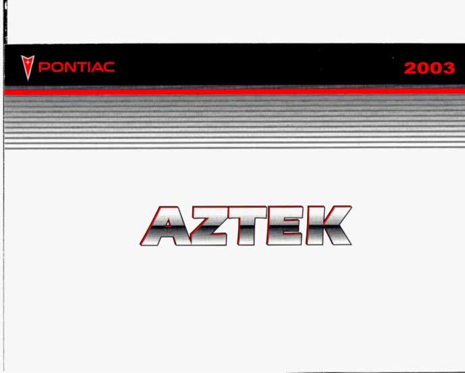 Pontiac AZTEK 2003 Owner Manual