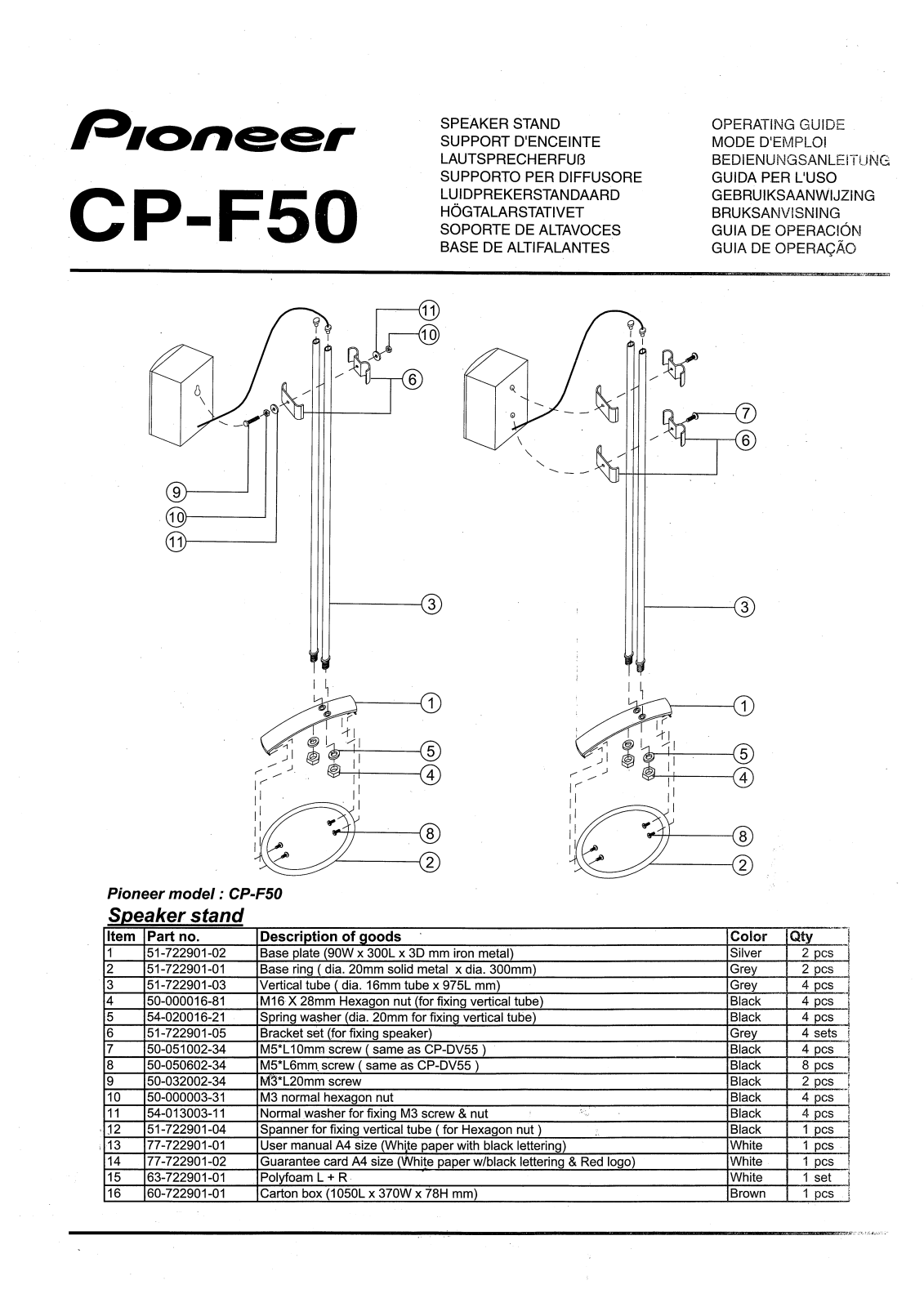 Pioneer CP-F50 User Manual