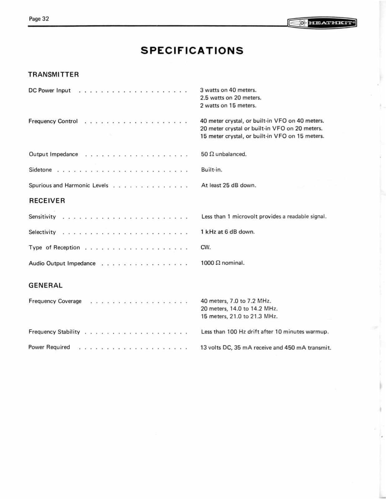 HEATHKIT hw-7 User Manual (PAGE 11)