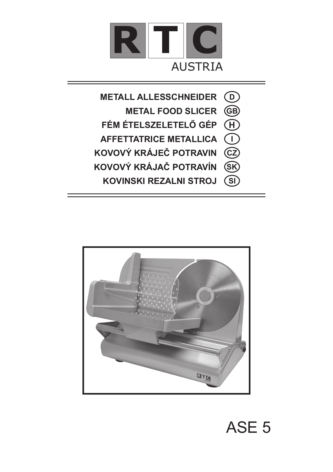 RTC ASE 5 Operating Manual