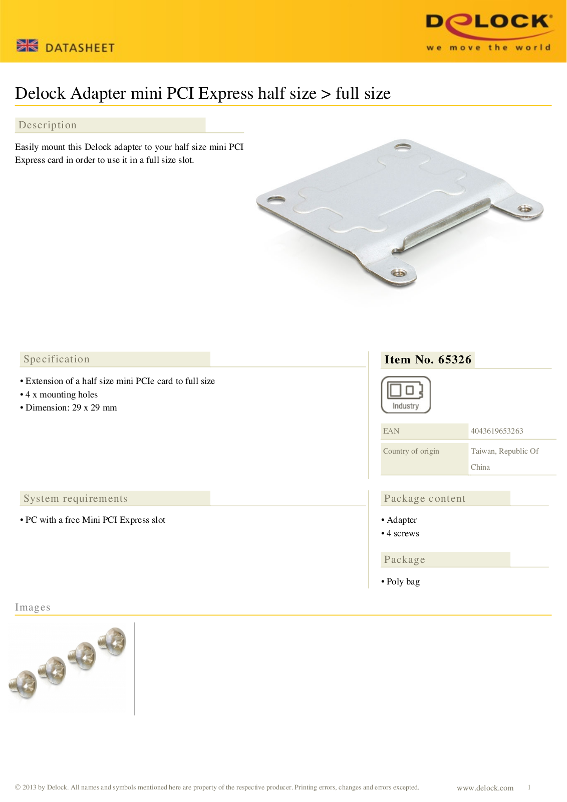 DeLOCK 65326 User Manual