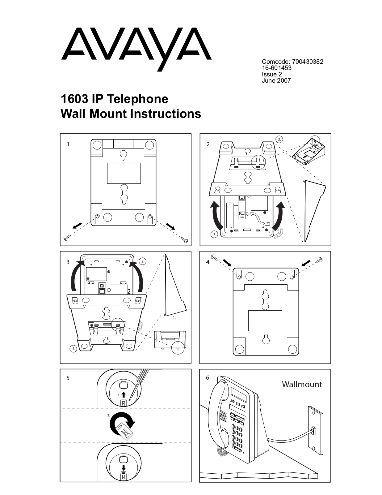 Avaya 1603 IP User Manual