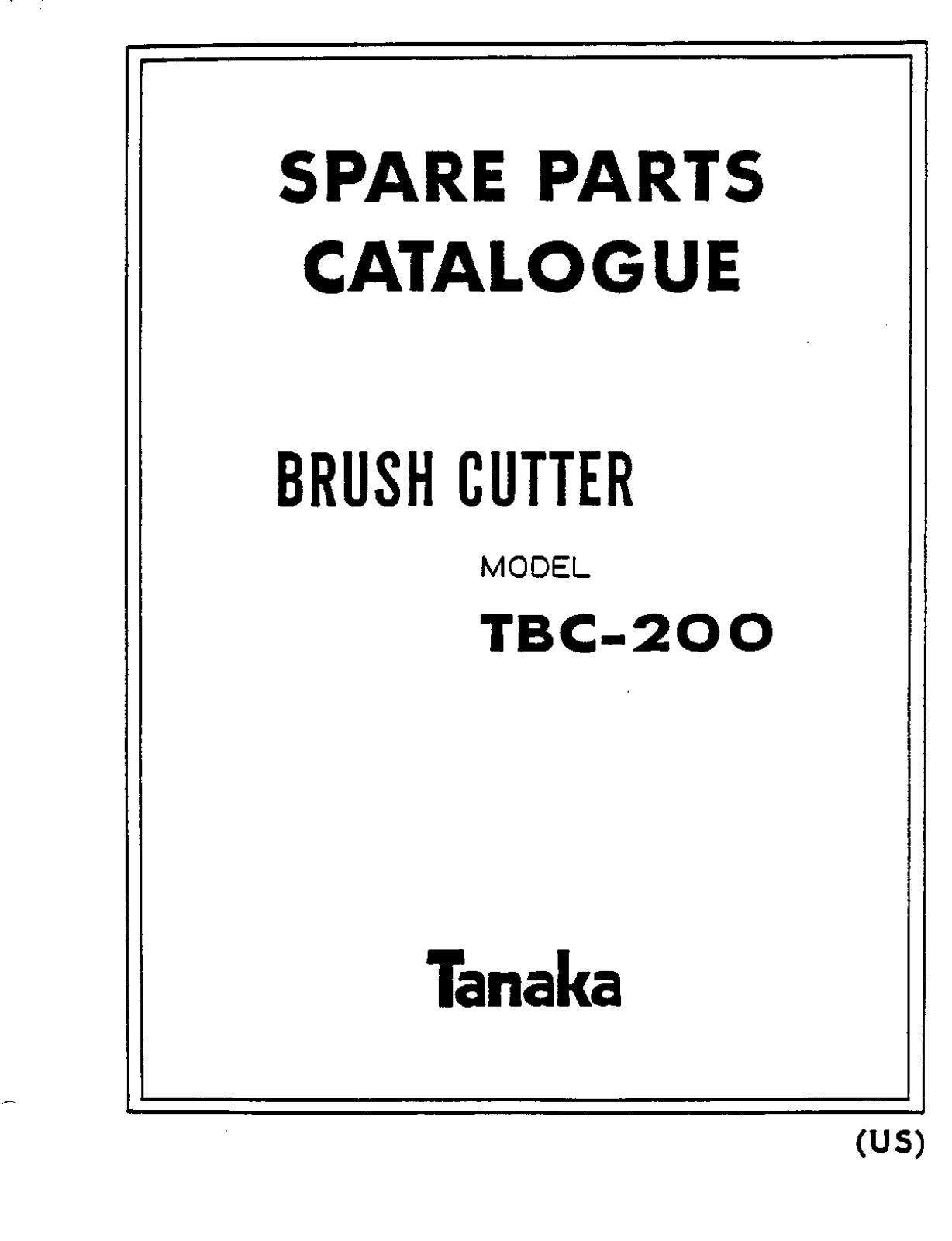 Tanaka TBC-200 User Manual