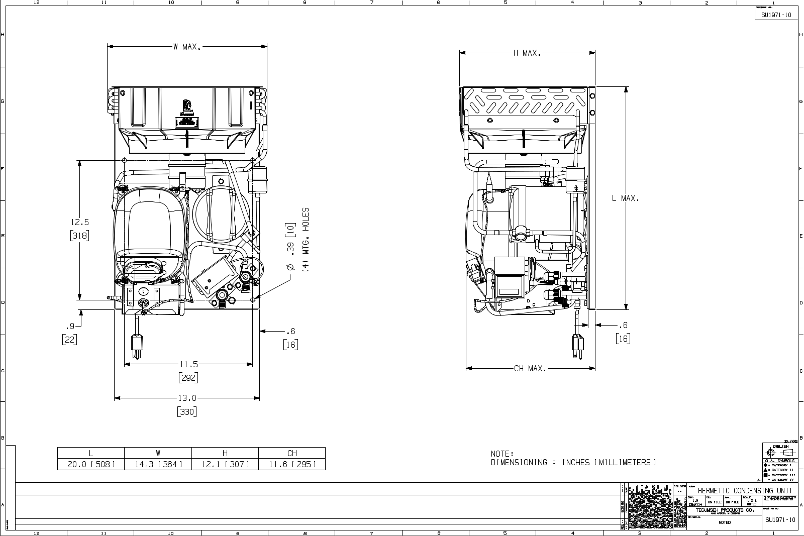 Tecumseh AJA7455YAADC, AJA7455YNADC, AJA7455YAADP, AJA7455YNADP, AJA7465AAADC Drawing Data - ManualMachine.com