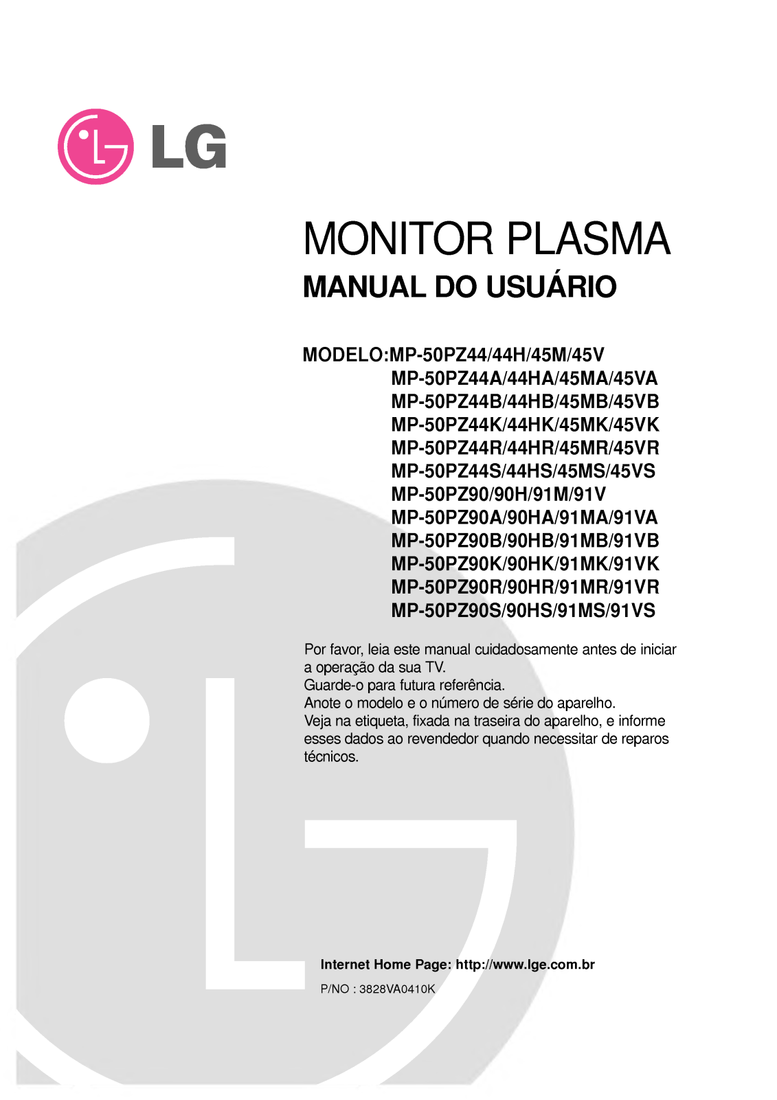 Lg MP-50PZ45V User Manual