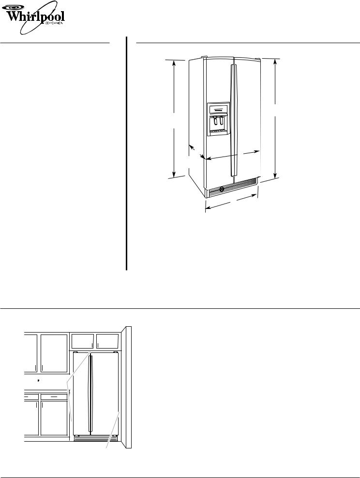 Whirlpool GS6NBEXR DIMENSIONS