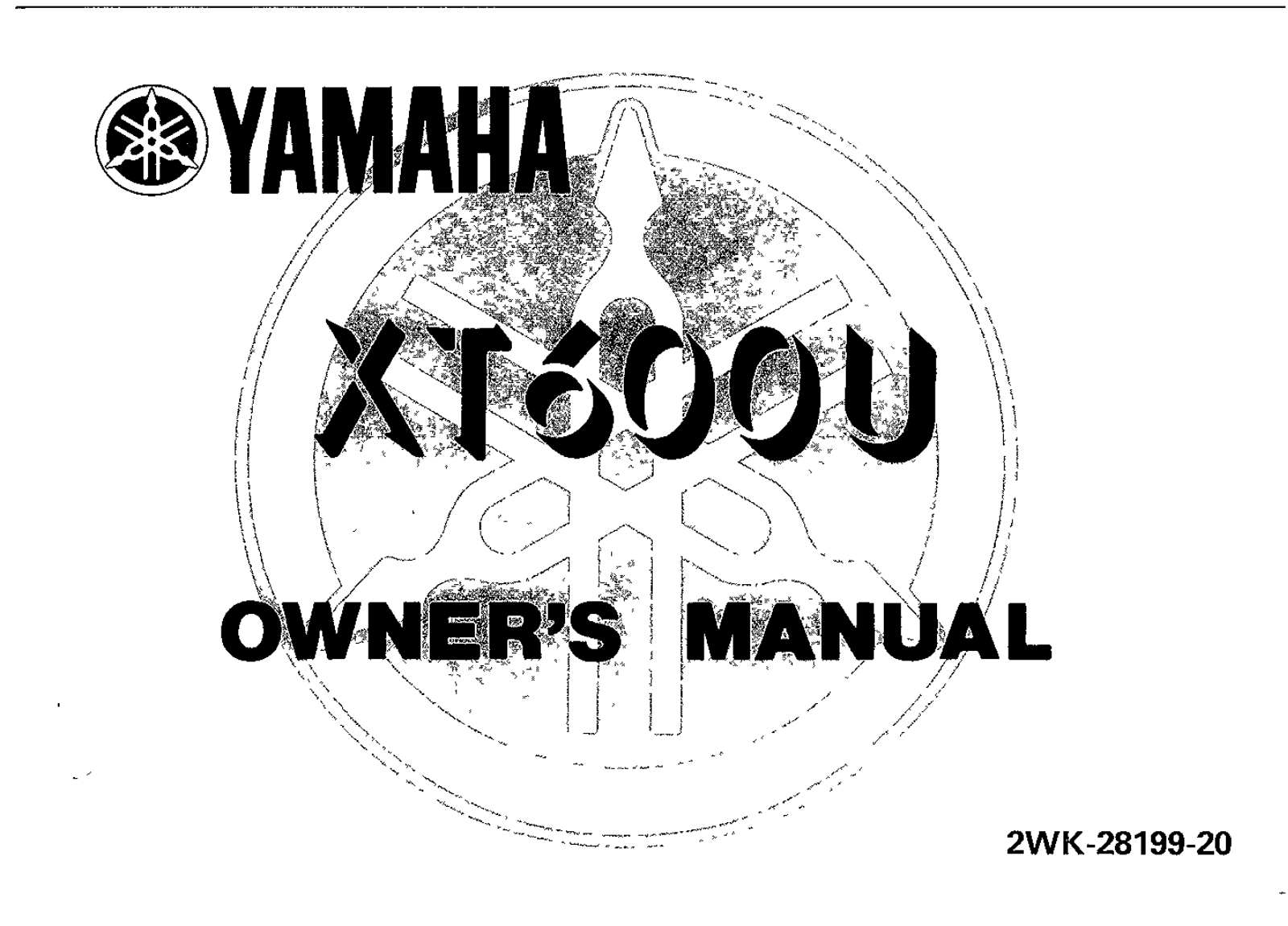 Yamaha XT1600 U 1988 Owner's manual