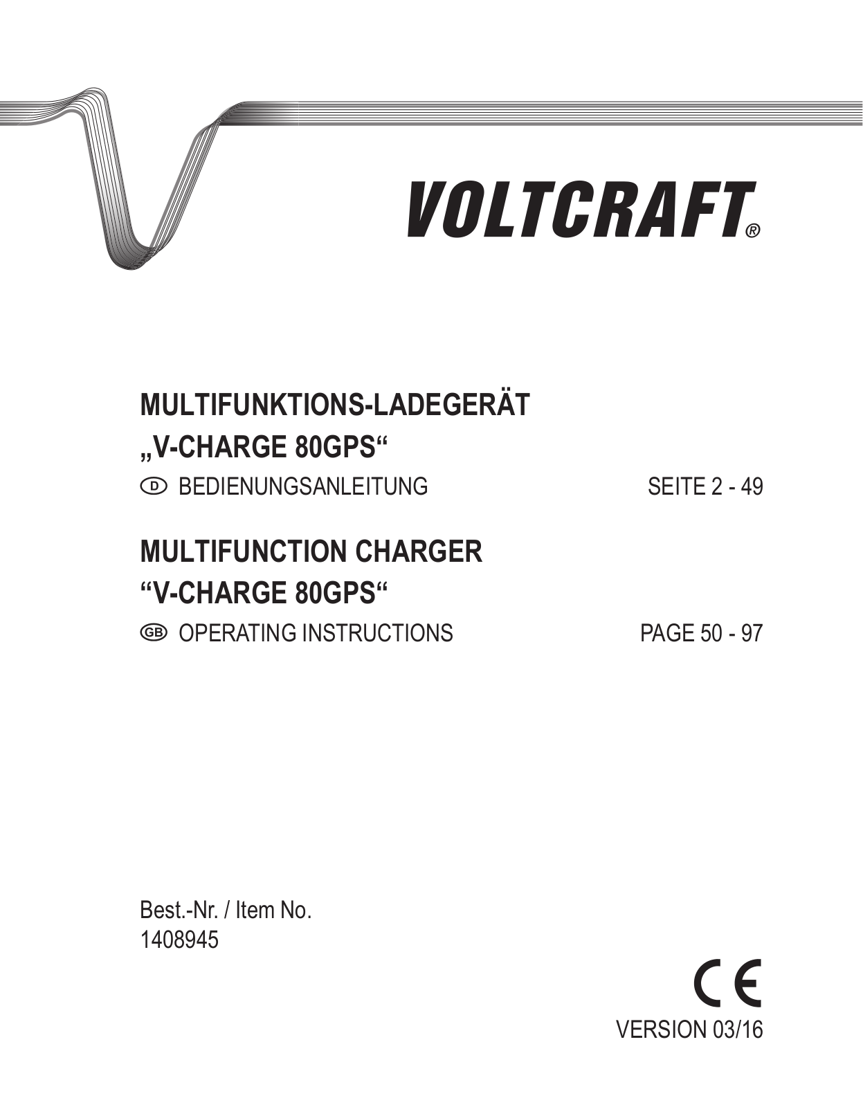 VOLTCRAFT 1408945 Operation Manual