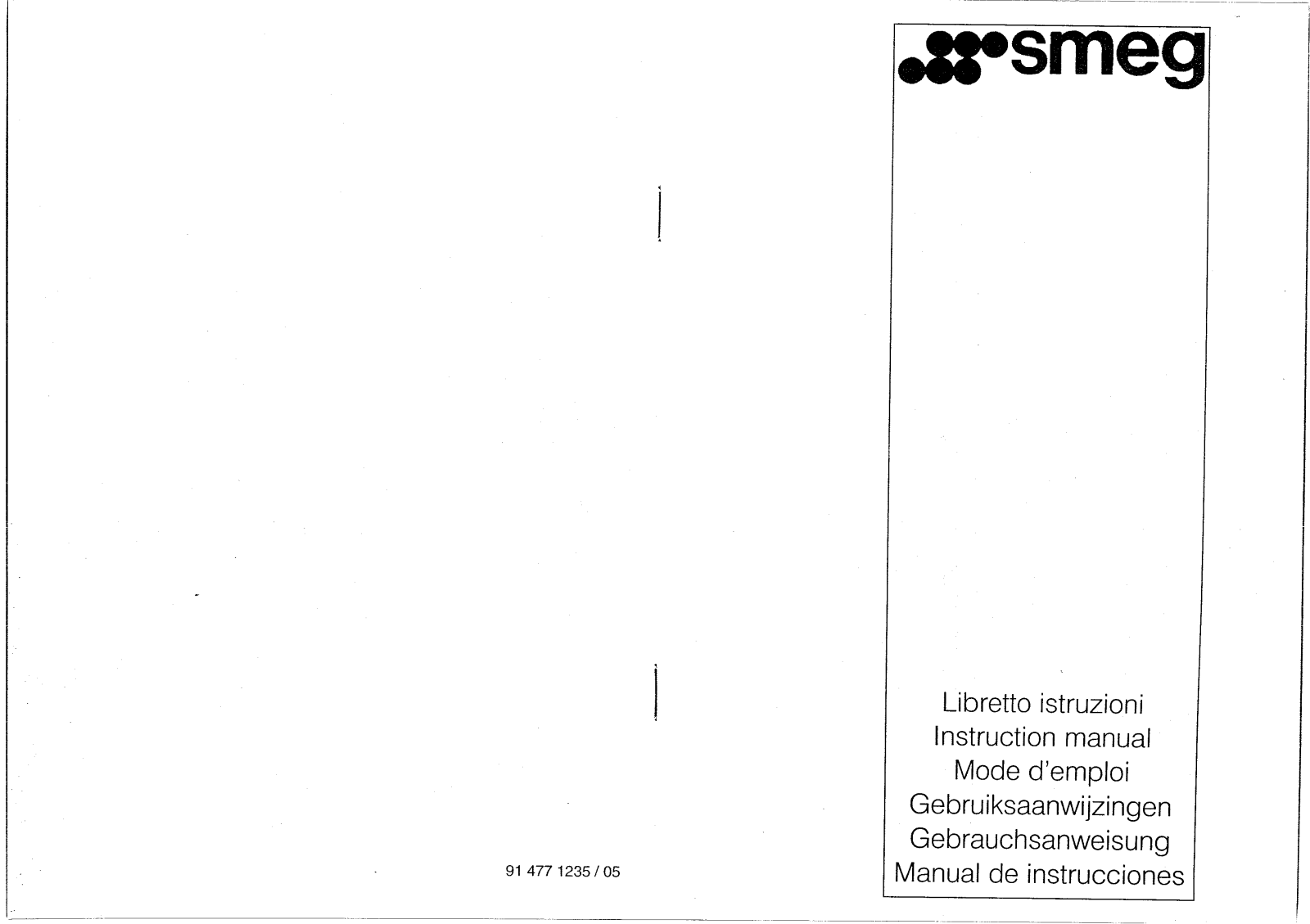 Smeg KSE89A2, KSE89AO9, KSE89D2 User Manual