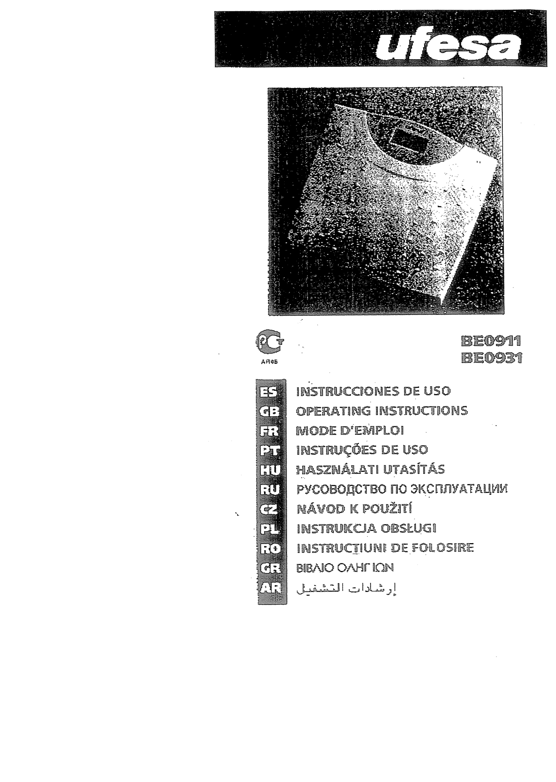 Ufesa BE 0931, BE 0960 User Manual