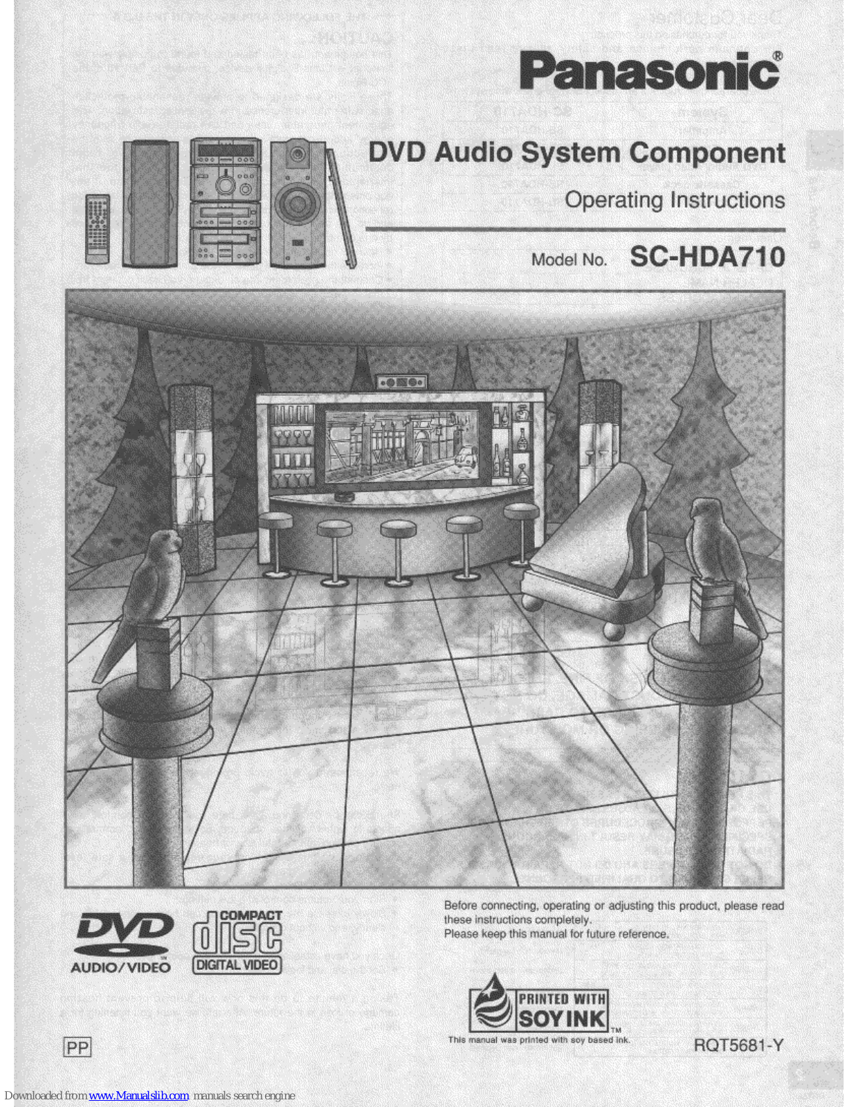 Panasonic SE-HDA710, ST-HDA710, SL-HDA710, RS-HDA710, SB-HDA710 Operating Instructions Manual