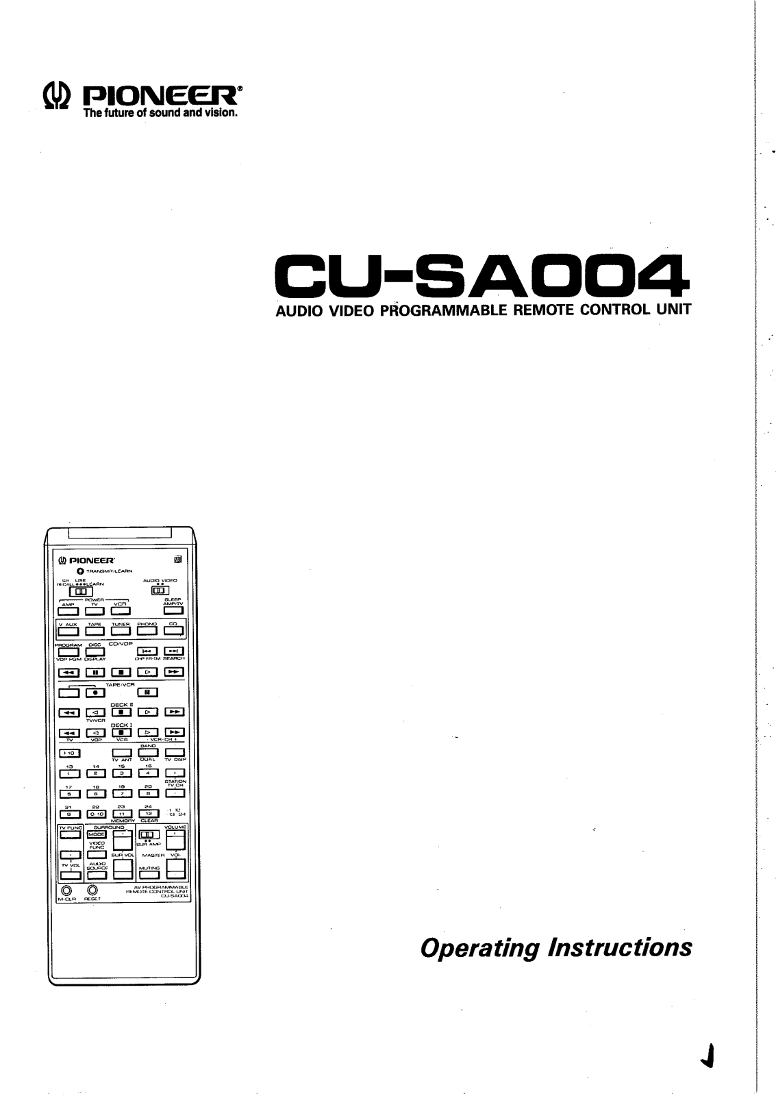 Pioneer CUSA-004 Owners manual