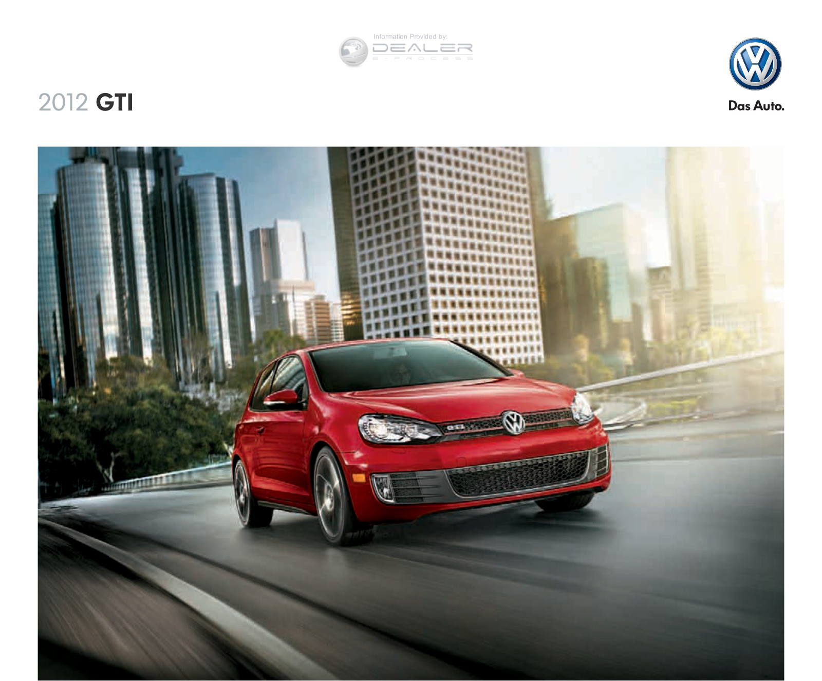 Volkswagen Gti 2012 Owner's Manual
