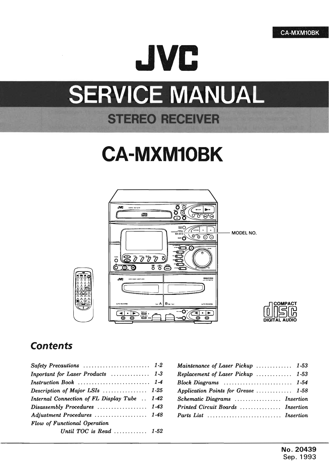 Jvc CA-MXM10-BK Service Manual