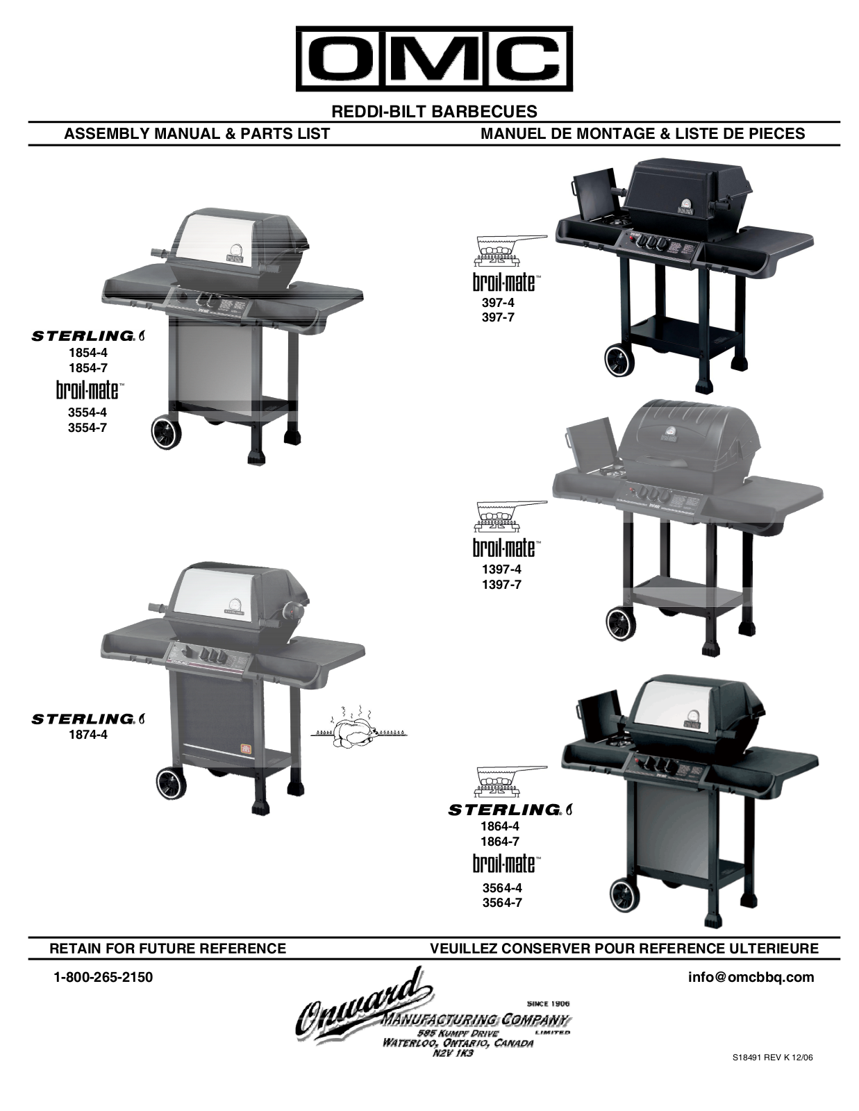 Broil-mate 3554-4 Rottiserie Manual