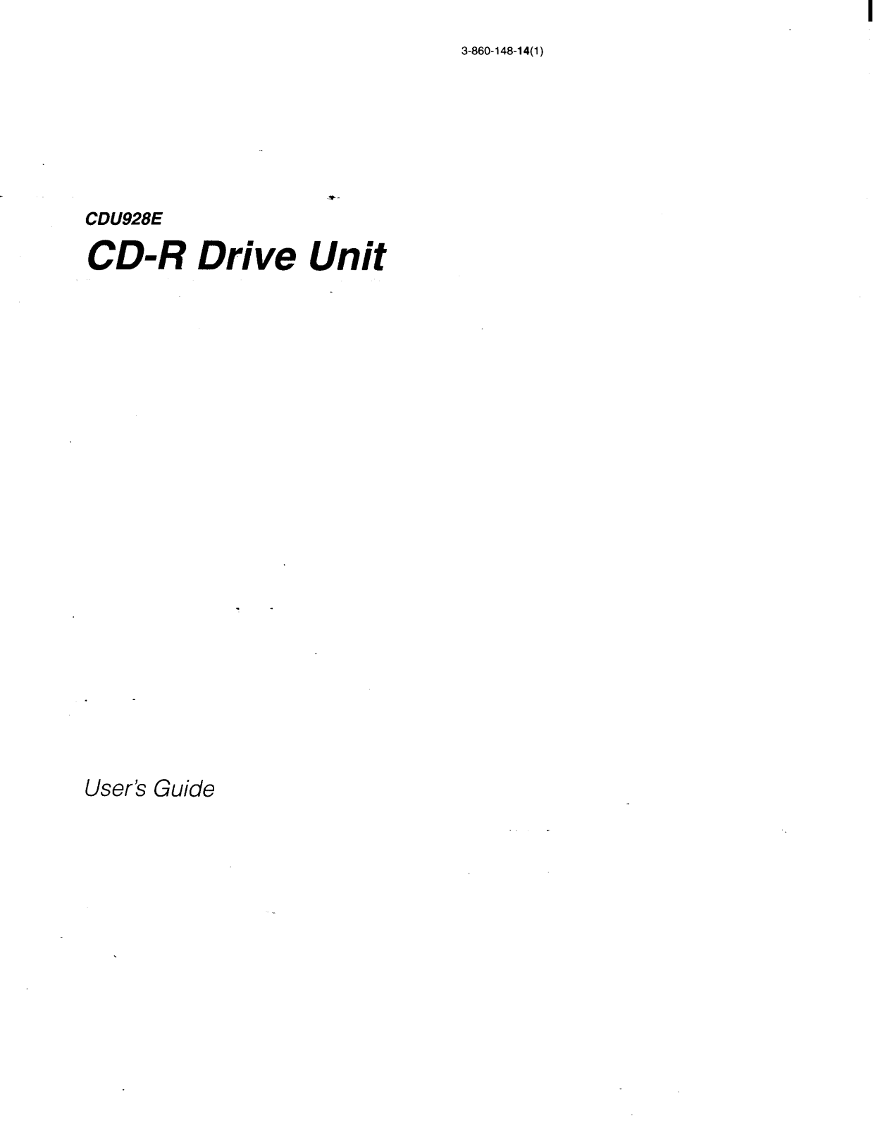 Sony CD-U928E User Manual