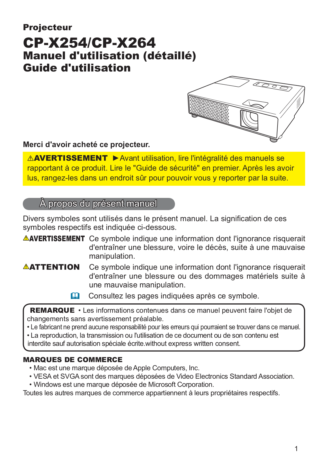 HITACHI CP-X264WF User Manual