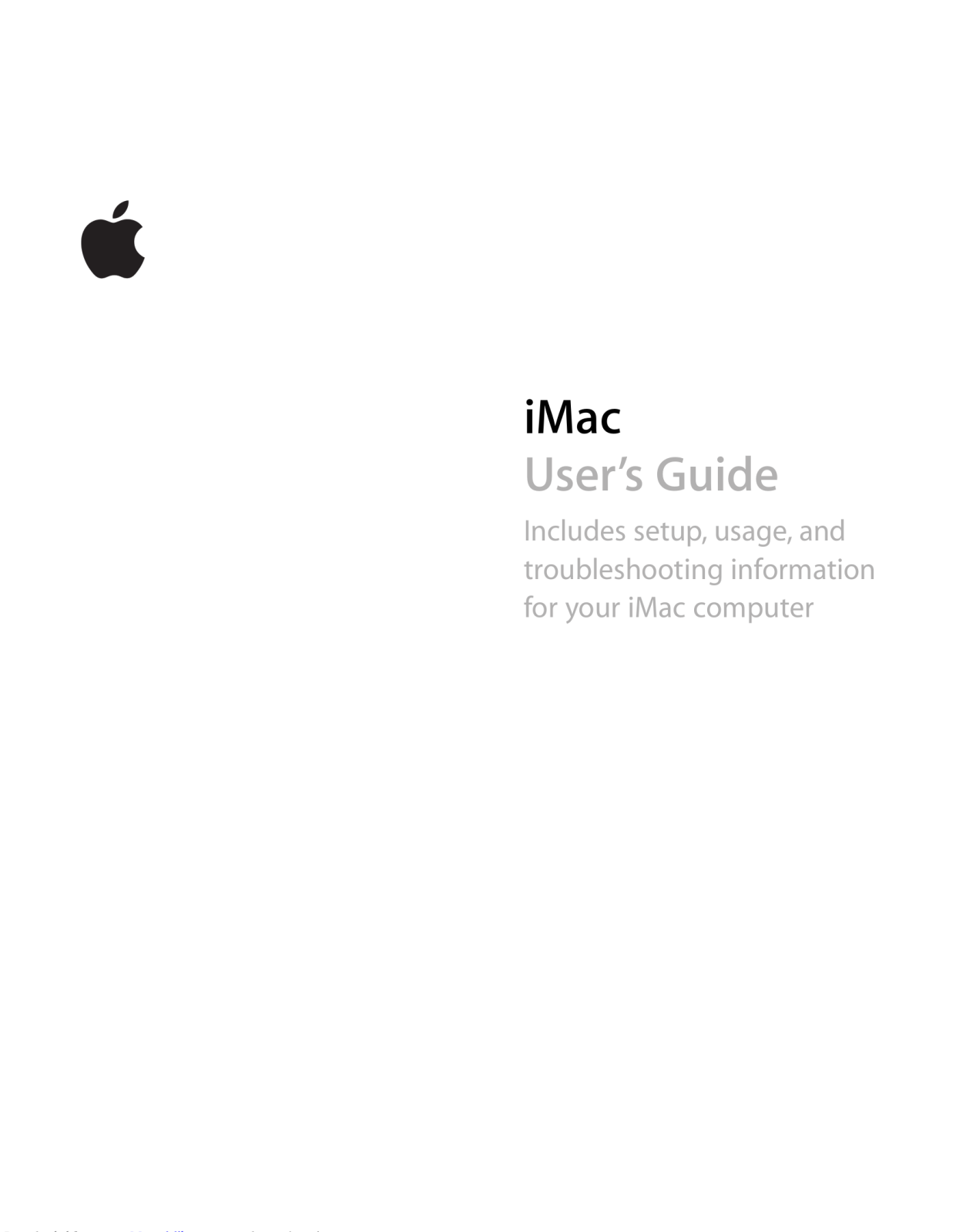 Apple IMAC - ALL-IN-ONE DESKTOP User Manual