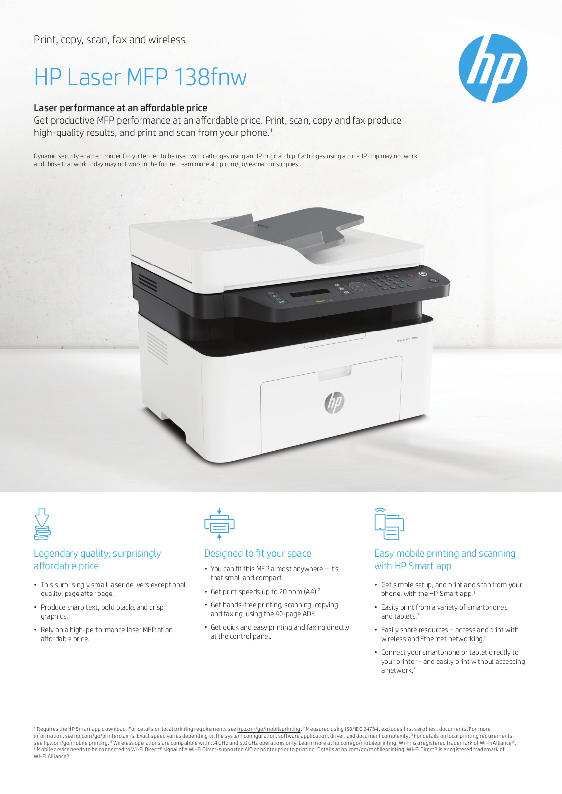 HP MFP 138fnw Datasheet