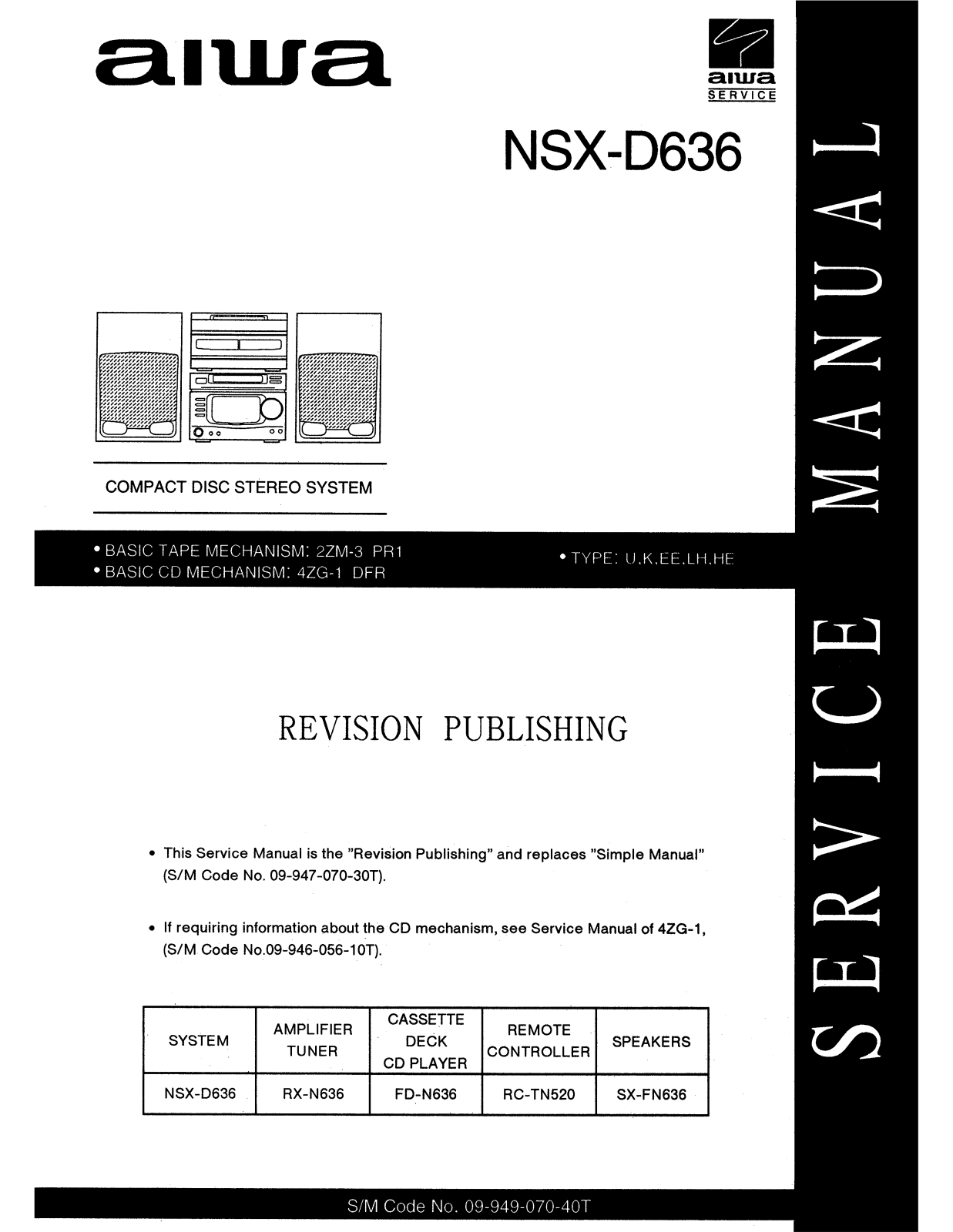 Aiwa nsx-d636 User Manual
