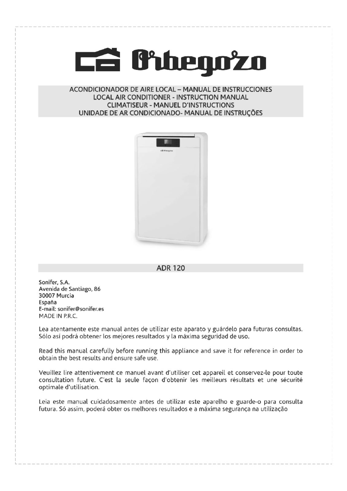 Orbegozo ADR 120 User guide - ManualMachine.com