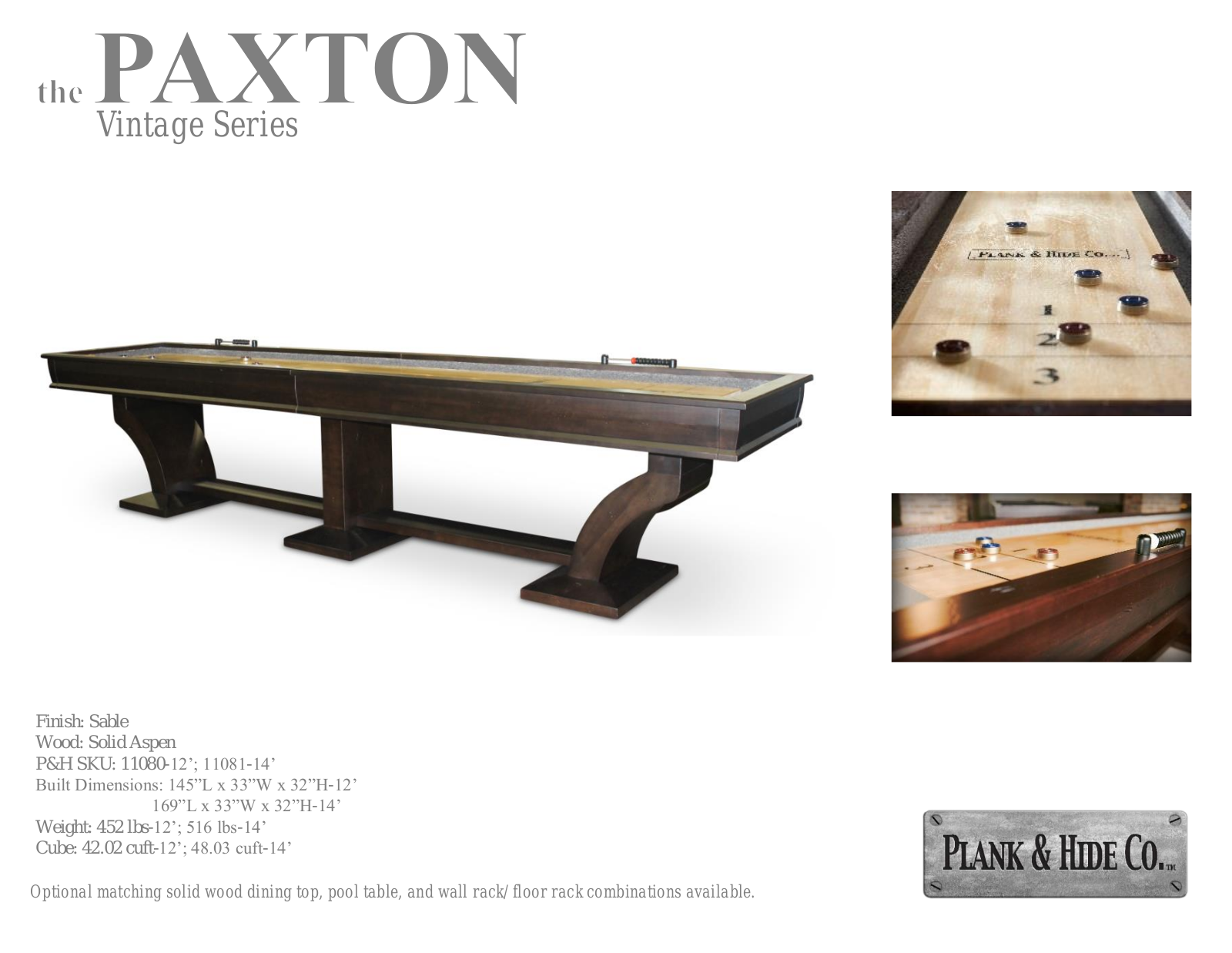 Plank & Hide PLKD1853 Specifications - ManualMachine.com