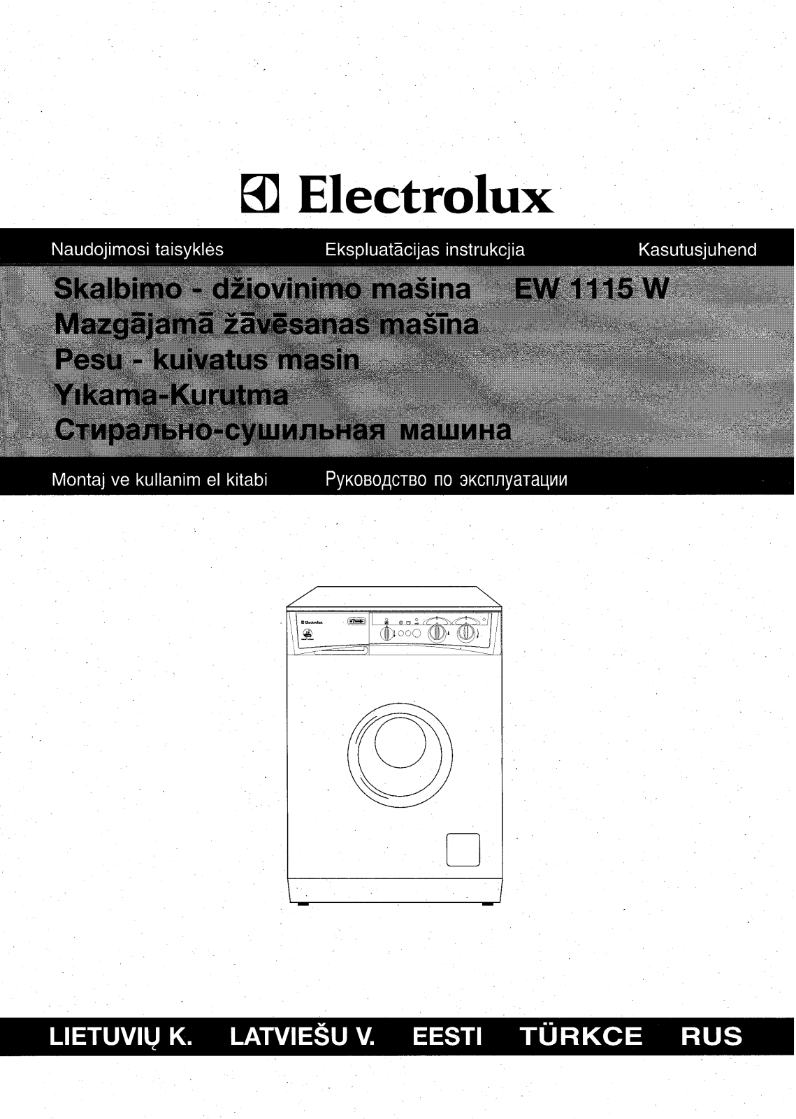 Electrolux EW1115W User Manual